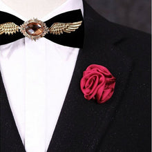 Daisy H made Boutonniere Stick Brooch PinWedding Bridegroom Lapel Pin Rose Men's Suits Flower Brooches EF8