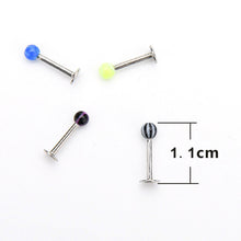Delicate Stylish Stainless Steel Ball Top Lip Studs Ear Rings Tragus Body Piercing 10 Pcs EF8
