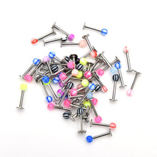 Delicate Stylish Stainless Steel Ball Top Lip Studs Ear Rings Tragus Body Piercing 10 Pcs EF8