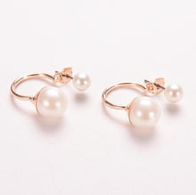 Double Pearl Earrings For Ladies Wedding Jewelry Style Women Stud Earrings EF8