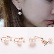 Double Pearl Earrings For Ladies Wedding Jewelry Style Women Stud Earrings EF8