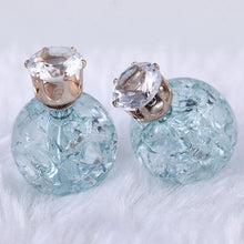 Double Side Ball Crystal Pearl Pattern Stud Earrings For Women Brincos 8 Colors Women Earring Jewelry EF8