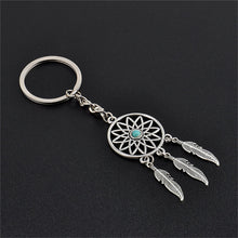 Dream Catcher Feather Tassels Tone Key Chain Silver Color Keyring Keychain Gift For Women s EF8