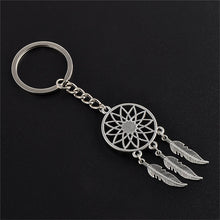 Dream Catcher Feather Tassels Tone Key Chain Silver Color Keyring Keychain Gift For Women s EF8