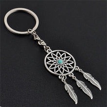 Dream Catcher Feather Tassels Tone Key Chain Silver Color Keyring Keychain Gift For Women s EF8