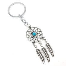 Dream Catcher Feather Tassels Tone Key Chain Silver Color Keyring Keychain Gift For Women s EF8