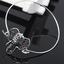 Durable Retro Silver Turquoise Bead Elephant Hindu Ganesha Bracelet Bangle Cuff EF8