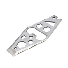 EDC Multifunction Bottle Opener Wrench Screwdriver Saw Blade Ruler Key Chain Outdoor Survival Hiking Portable Pocket Multi Tool EF8