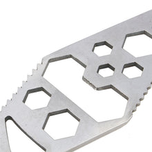 EDC Multifunction Bottle Opener Wrench Screwdriver Saw Blade Ruler Key Chain Outdoor Survival Hiking Portable Pocket Multi Tool EF8