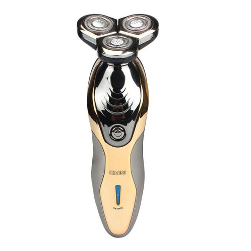 EU plug Fashion Design Portable 3 in 1 3D Men Rechargeable Cordless Rotary Electric Shaver Hair Mustache Razor Home EF8