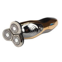 EU plug Fashion Design Portable 3 in 1 3D Men Rechargeable Cordless Rotary Electric Shaver Hair Mustache Razor Home EF8