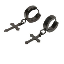 Ear Accessories 4Colors s Titanium Steel Ear Clip Women Men Cross Shaped Ear Stud Earrings EF8