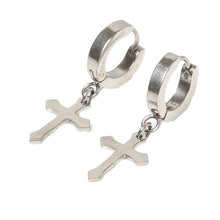 Ear Accessories 4Colors s Titanium Steel Ear Clip Women Men Cross Shaped Ear Stud Earrings EF8