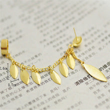 Ear Clip Personality Metal Leaf Single Tassel Earrings Cuffs For Women   Girls Clip On The Ears Ear Cuff Jewelry  EF8