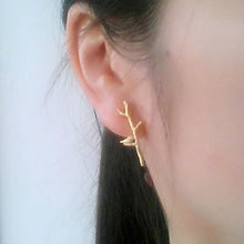 Elegant Bird Tree Branch Shaped Alloy Woman Earrings Gold Sliver Plated Jewelry Accessories EF8