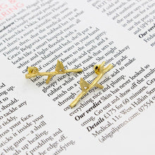 Elegant Bird Tree Branch Shaped Alloy Woman Earrings Gold Sliver Plated Jewelry Accessories EF8