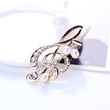 Elegant Music Note High-Grade Lovely Crystal Brooch Jewelry Rhinestone Pin  EF8