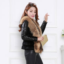 Elegant faux fur coat Women VSleeveless Thick Warm Faux Fur Collar Coat Outerwear Long Hair Jacket Waistcoat Ladies Jacket EF8