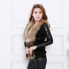 Elegant faux fur coat Women VSleeveless Thick Warm Faux Fur Collar Coat Outerwear Long Hair Jacket Waistcoat Ladies Jacket EF8