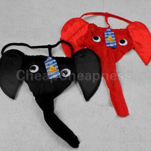 Elephant Thong Men G-String Thong Novelty Sexy Leopard Black Red Penis Pouch Underwear EF8