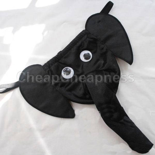 Elephant Thong Men G-String Thong Novelty Sexy Leopard Black Red Penis Pouch Underwear EF8