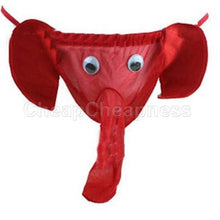 Elephant Thong Men G-String Thong Novelty Sexy Leopard Black Red Penis Pouch Underwear EF8