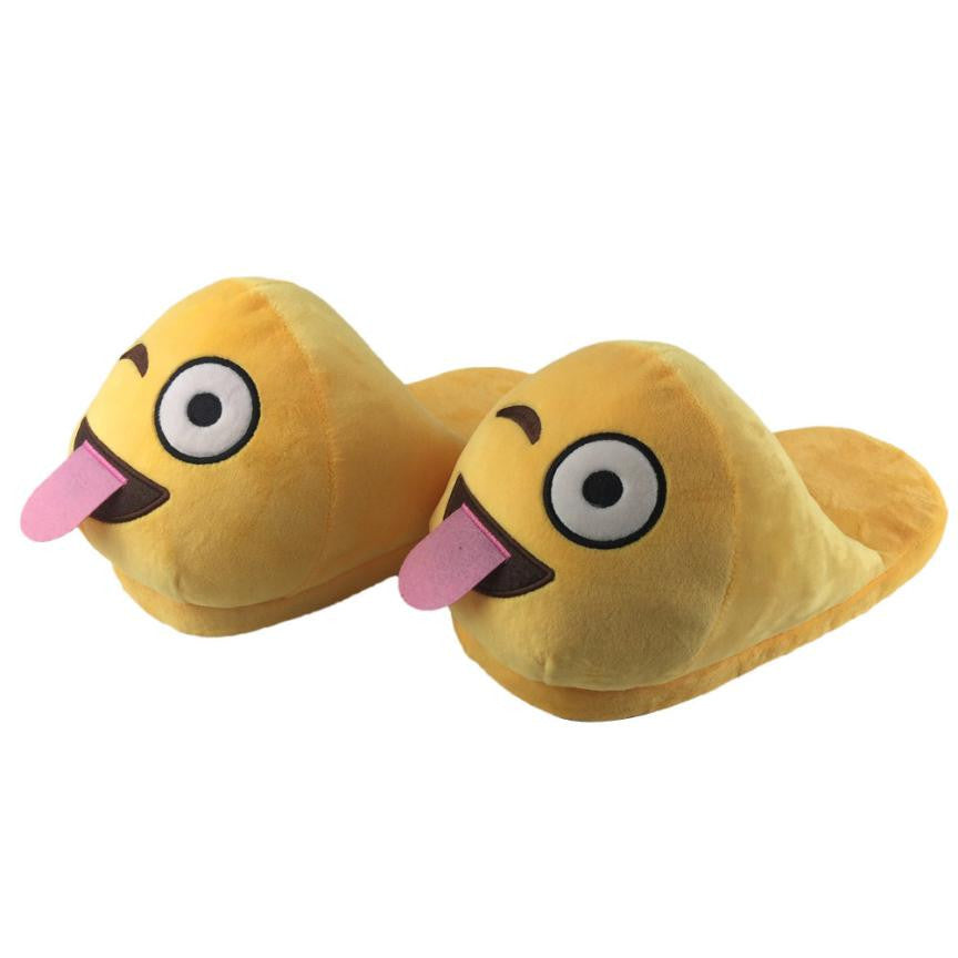 Emoji Slippers Cartoon Sweet Warm Plush Slipper Expression Women Men Slippers //House Shoes 10 Styles EF8
