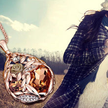 Exaggerated Long Sweater Necklaces Jewelry For Women 18k Gold Crystal Teardrop Ear Of Wheat Pendant Necklaces EF8