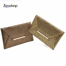 Charming Women Evening Party Bags Gold Sequins Bag Purse Clutch Handbags Envelope Pattern Shiny Purse Bolsas EF8