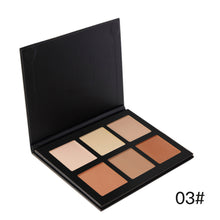 FEIYISUOSHI 6 Colors Contour Palette Powder Professional Face Concealer Primer Bronzer Highlighter Contouring Makeup Base Tool EF8