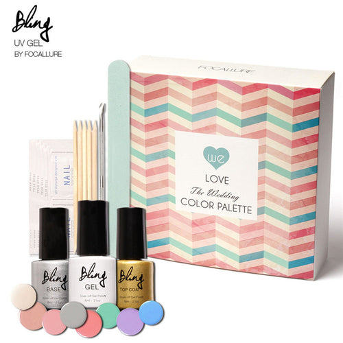 Bling Nail Polish Set Soak-Off Long Lasting Nail Gel Color Palette For Girls Candy Color Nail Beauty Art Polish Kit EF8