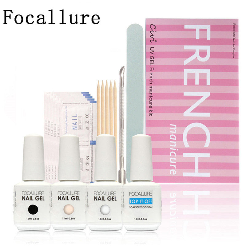 French Nail Elegant And Romantic A Complete Set Of Nail Varnishes Nail Art Cosmetic Tools For Girls Ladies EF8