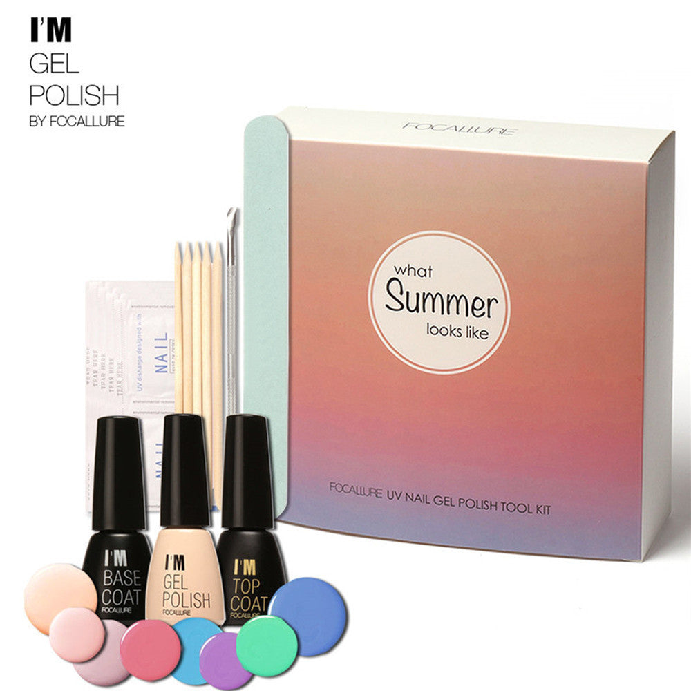I'M Nail Polish Set Soak-Off Long Lasting Nail Gel Kit For Girls Candy Color Nail Beauty Art Polish Kit EF8