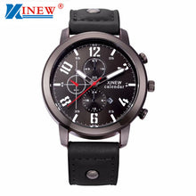 Fabulous XIMen's Leather Stainless Steel Sport Analog Quartz Date Wrist Watch Waterproof Watches Relogio Masculino EF8