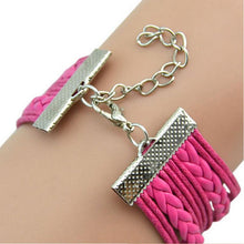Factory Price Heart Eiffel Tower Bracelet Jewelry S PU Leather Pearl Double Infinite Multilayer Bracelets EF8