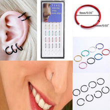 Fake Piercing Bijoux Medical Nostril Titanium Nose Hoop Nose Rings Clip On Nose Ring Body Jewelry For Women 40pcs 1Box EF8
