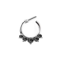 Fake Septum Clicker Hanger Clip On Jewelry Rhinestone Petal Nose Hoop Nose Rings s Body Piercing Jewelry EF8