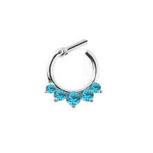 Fake Septum Clicker Hanger Clip On Jewelry Rhinestone Petal Nose Hoop Nose Rings s Body Piercing Jewelry EF8