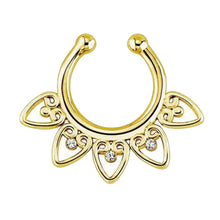 Fake Septum Clicker Non Piercing Hanger Clip On Jewelry Alloy Heart Nose Hoop Nose Rings S Body Piercing Jewelry EF8