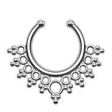 Fake Septum Clicker Non Piercing Hanger Clip On Jewelry Piercing Jewelry s Pierced Round Nose Hoop Nose Rings EF8
