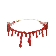 Fancy Dress Fun Joke Choker Halloween Horror Party Accessories For Women Men s Novelty Punk Red Blood Drip Necklace EF8