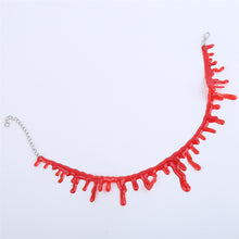 Fancy Dress Fun Joke Choker Halloween Horror Party Accessories For Women Men s Novelty Punk Red Blood Drip Necklace EF8
