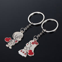 of Keyrings Couple Lover Key Rings Chains Fob Metal Bride Groom Heart Love Keychains Gifts  EF8