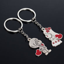 of Keyrings Couple Lover Key Rings Chains Fob Metal Bride Groom Heart Love Keychains Gifts  EF8
