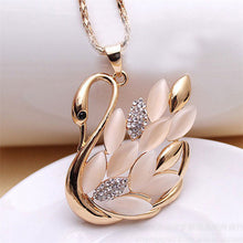 Min  order $10 Opal cat crystal rhinestone elegant Swan Necklace for women collar  Nice gift for girls EF8
