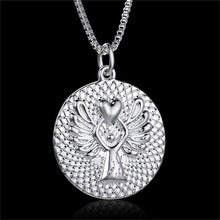 s GUARDIAN ANGEL PROTECT ME Double-faced Guardian Angel Pendant Necklace collar chain Gold Silver Colors EF8