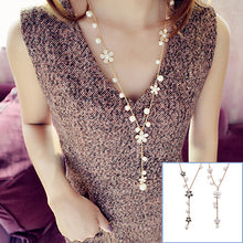 s Women Flower Sweater Chain Necklace Elegant Pearl Necklace Women Jewelry Gifts  EF8