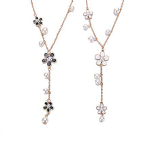 s Women Flower Sweater Chain Necklace Elegant Pearl Necklace Women Jewelry Gifts  EF8