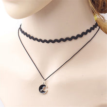 Retro Vintage Moon Velvet Charm Elegant Pendant Choker Collar Women Necklace Women Jewelry EF8