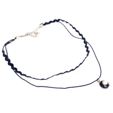 Retro Vintage Moon Velvet Charm Elegant Pendant Choker Collar Women Necklace Women Jewelry EF8